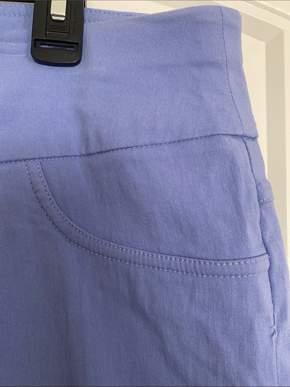 Ruby Rd. Periwinkle Cropped Knit Capris - Picture 2 of 7